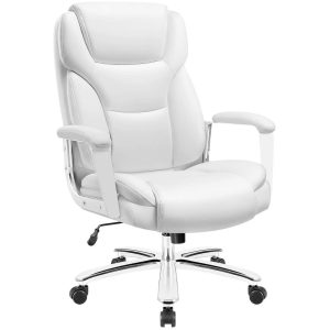 Homall Massive and Tall Ergonomic Leather-based Workplace Chair with Excessive Again, Lumbar Help, Armrests, and Swivel for Govt Use