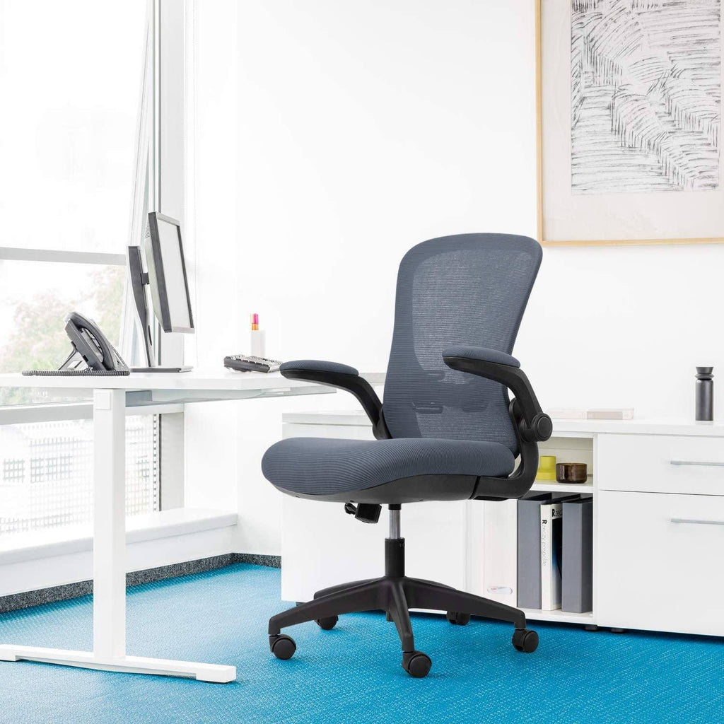 Homall Ergonomic Mesh Workplace Chair with Flip-Up Arms and Adjustable Peak