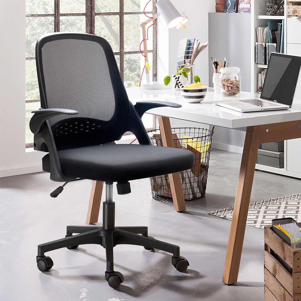 Homall Ergonomic Mesh Workplace Chair with Lumbar Help and Adjustable Flip-Up Arms