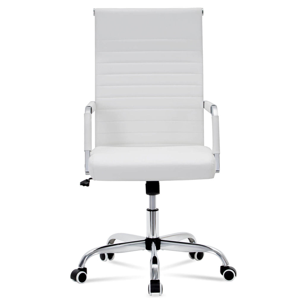 Homall Mid-Again Ribbed PU Leather-based Workplace Chair - Adjustable Swivel Desk Chair